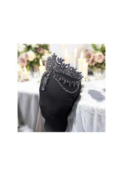 Alınlıklı Gelin,kına,nişan,söz,after,bride,party Taç Mor - 729058635 Mor