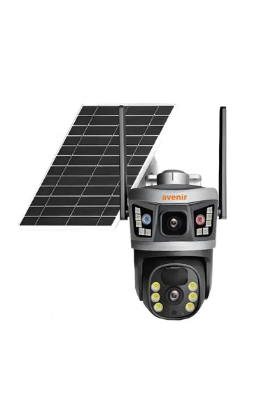 Av-s232 4mp Solar Wıfı Ip Ptz Dual Light Çift Kameralı V380 Pro A