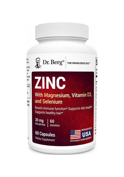 Çinko + Magnezyum + D3 Vitamini + Selenyum 60 Kapsül Takviye Edici Gıda Dr.berg