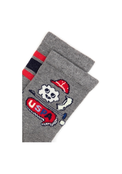 U.S. Polo Assn. U.s. Polo Assn. Erkek Çocuk Gri Melanj Çorap Soket 50318054-vr086