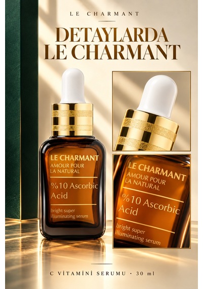 %10 C Vitamini Serumu Askorbik Asit İçeren Aydınlatıcı Yüz Bakım Serumu 30 Ml