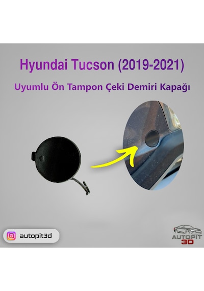 Hyundai Tucson Facelift 2019-2021 Uyumlu Ön Tampon Çeki Demiri Kapağı