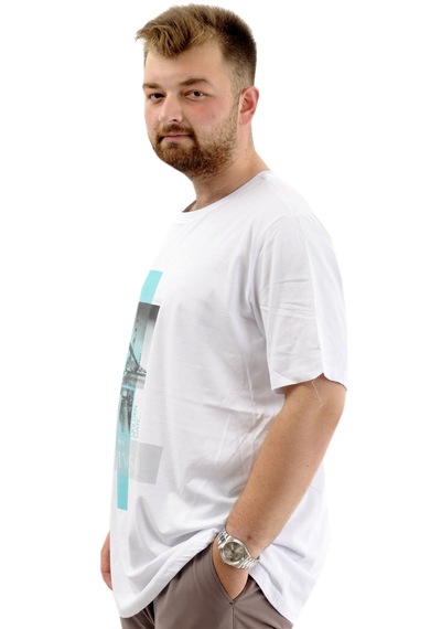 Superxl Battal Beden Erkek Pamuklu T-shirt Yumuşak Dokulu Baskılı Francıs