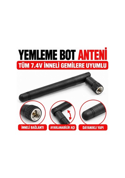Yemleme Bot 7 Virgül 4v Inneli Anten Ayarlanabilir Güçlü Sinyal Yedek Anten