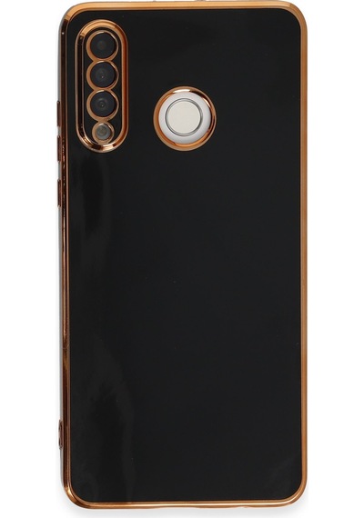 Ilkeshop Newface Huawei P30 Lite Kılıf Volet Silikon - Siyah Sıyah