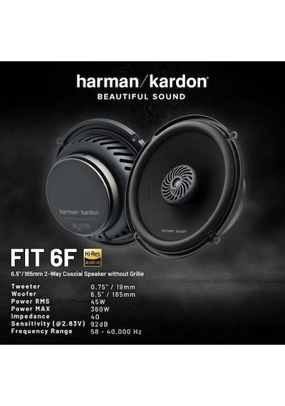 Harman Kardon Fıt 6f 16cm Coaxiel Hoparlör Takımı