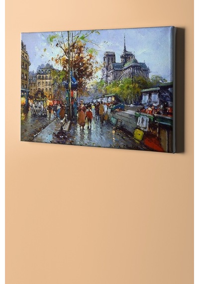 Webstyle Sayılarla Boyama Seti Kasnaklı Notre Dame'da Kitapçılar 60 X 75 Cm