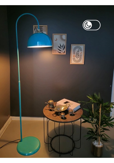 Sonart Turkuaz Lambader Hareketli Başlık Modern Dekoratif Met... Turkuaz