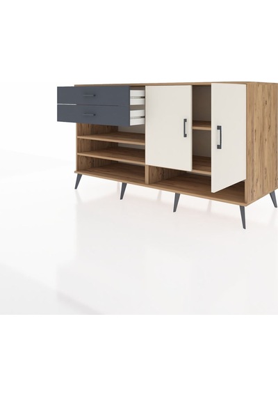 Kronos Konsol 4 Raflı 2 Çekmeceli 2 Kapaklı 176x59x99 Çam-aytaşı/ Çam-aytaşı/antrasit Kronos Konsol 4 Raflı 2 Çekmeceli 2 Kapaklı 176x59x99 Çam-aytaşı/ Çam-aytaşı/antrasit