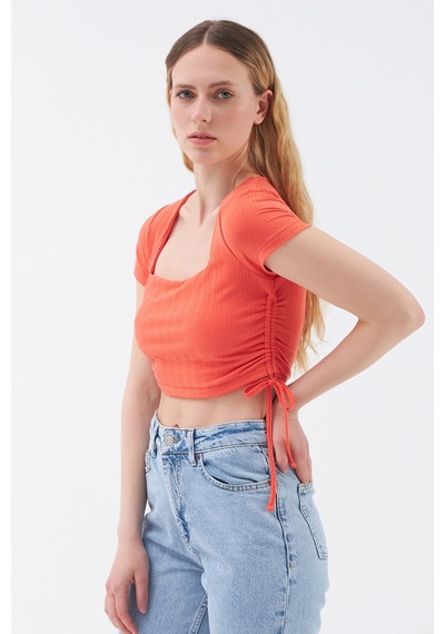 Regular Fit Kadın Tshirt K.kol Turuncu