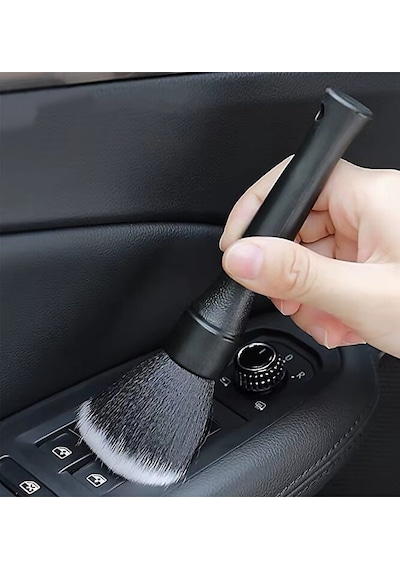 Siyah Araç Oto Araba Klima Havalandırma Detaylı Temizlik Fırçası Premium Yumuşak Tüylü Fırça