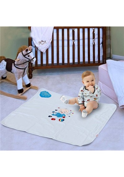 Çocuk Battaniyesi Ninni Söyleyen Battaniye Mavi 90 X 90 Cm Mavi