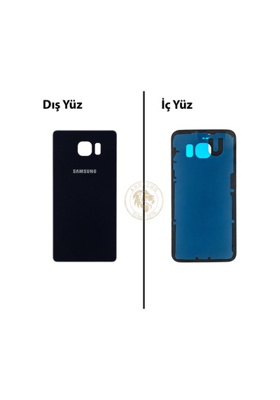 Samsung Galaxy S6 Edge Siyah Renk Arka Kapak Arka Cam Batarya Kapağı Pil Kapağı Lazer Kesim Back Cover Galaxy S6 Edge Uyumlu