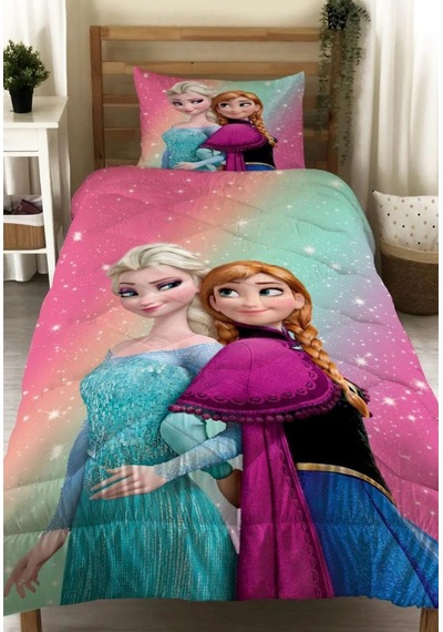 Elsa Ve Anna Dijital Baskı Yorgan Ve Yastık Kılıfı