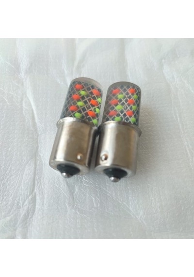 2 Adet Tek Duy 93 Tip Renkli Rgb Ledli Ampul 12v