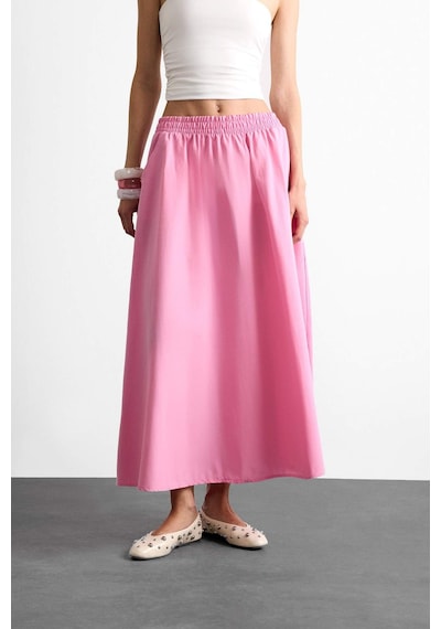 Defacto Esnek Belli Cepli Maxi Etek F7897ax25smpn113 Pembe