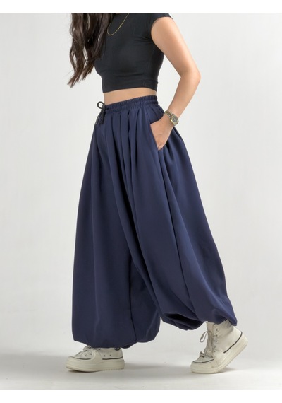 Cocopelli Süper Oversize Lacivert Kadın Jogger Pantolon Coc3227