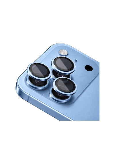 Buff İphone 18 Pro / 18 Pro Max Titan Metal Kamera Lens Koruyucu Blue Mavi