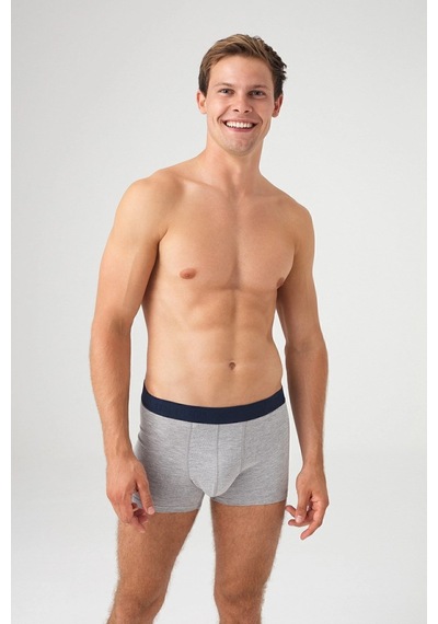 U.S. Polo Assn. Erkek Gri Melanj 2 Li Boxer 80358 Baskılı - Gri Melanj