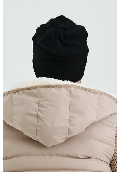 Erkek Termal %100 Pamuklu Soft 2 Stil 1 Arada Bere Premium Cuts Serisi - Standart / Siyah Siyah