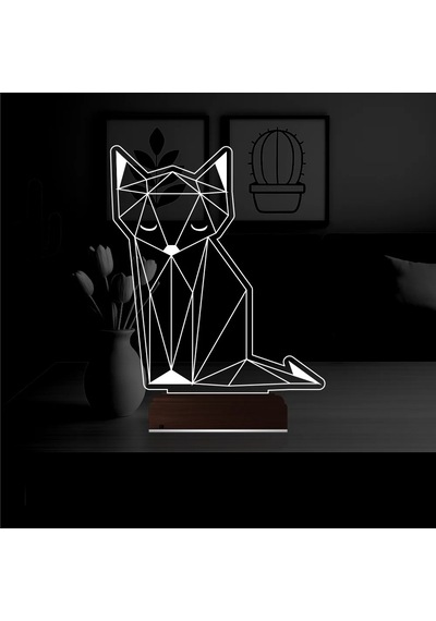 Luvivia Kurnaz Tilki 3d Lamba - Masa Gece Lambası Şeffaf