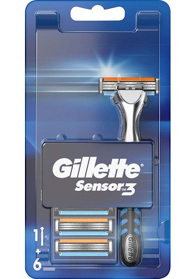 Gillette Sensor3 Tıraş Makinesi + Yedek Bıçak 6'lı