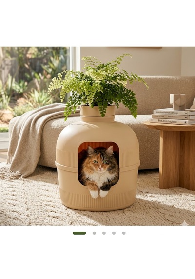 Missidea Dekorapet Dekoratif Kedi Tuvaleti Latte