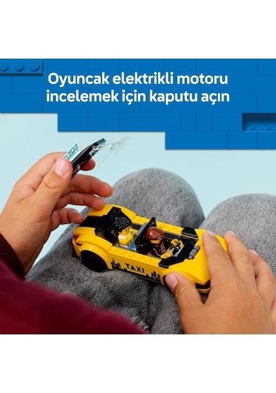 LEGO® City Sarı Taksi 60487 - 6 Yaş ve Üzeri Çocuklar İçin Minifigür İçeren Yaratıcı Oyuncak Yapım Seti (122 Parça)