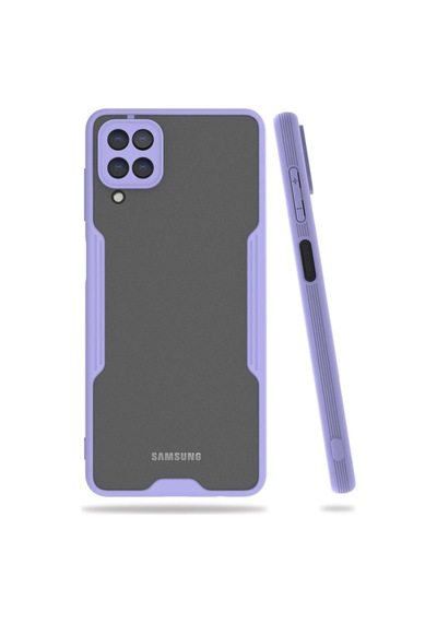 Mey İthalat Samsung Uyumlu Galaxy A22 Kılıf Platin Silikon - Lila