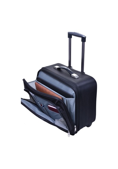 Çekçekli Orta Boy Lüx Kasalı Siyah Pilot, Evrak, Laptop, Notebook Çantası Karışık
