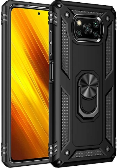 Xiaomi Poco X3 Kılıf Zore Vega Kapak-Siyah