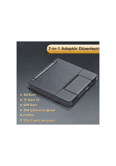 Çok Fonksiyonlu 7 In 1 Otg Kart Okuyucu Type C Usb Hafıza İphone Android Kart Saklama Kutusu - 864885599