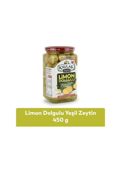 Kavlak Limon Dolgulu Yeşil Zeytin 450 Gr Cam Kavanoz