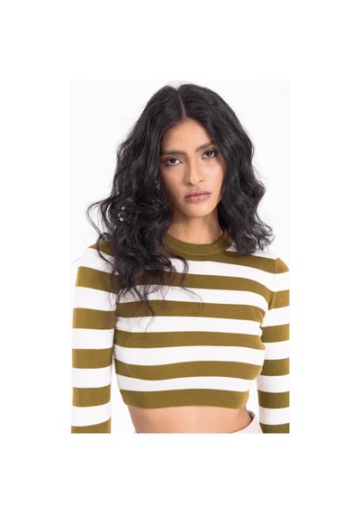Fashion Cocktail Çizgili Şeritli Sırtı Ayarlanabilir Deri Kemerli Kollu Likralı Esnek Krop Büstiyer Zeytin Yeşili Siyah Fashion Cocktail Çizgili Şeritli Sırtı Ayarlanabilir Deri Kemerli Kollu Likralı Esnek Krop Büstiyer Zeytin Yeşili Siyah
