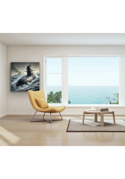 Denizaltı Kanvas Tablo 90x90cm Çok Renkli