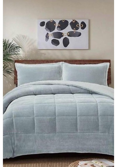 Pumi Çift Kişilik Yorgan Takımı 220x240 Cm Gri Gri