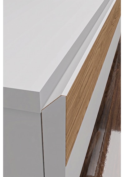 Pureline Tech Led Işıklı Tv Ünitesi 180 Cm - Modern Tv Sehpası - Beyaz