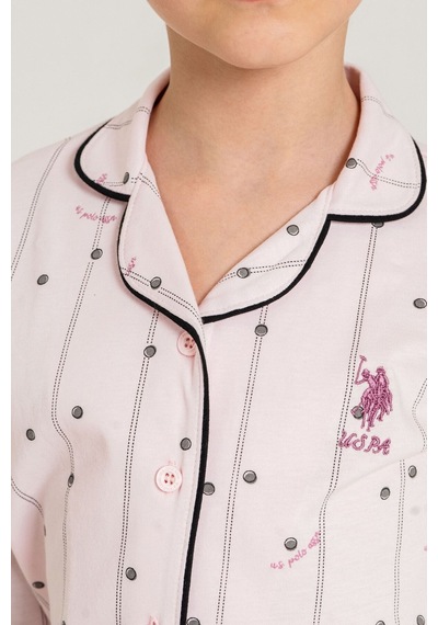 U.S. Polo Assn. Kız Çocuk Gömlek Pijama Takımı Nakışlı Pembe Uzun Kol Pijama Takımı Us2726-c-v2 Us2726-c-v2 U.S. Polo Assn. Kız Çocuk Gömlek Pijama Takımı Nakışlı Pembe Uzun Kol Pijama Takımı Us2726-c-v2 Us2726-c-v2