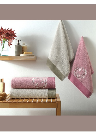 Taç Pamuk Hamam Seti Lei Rose-Taş Gül
