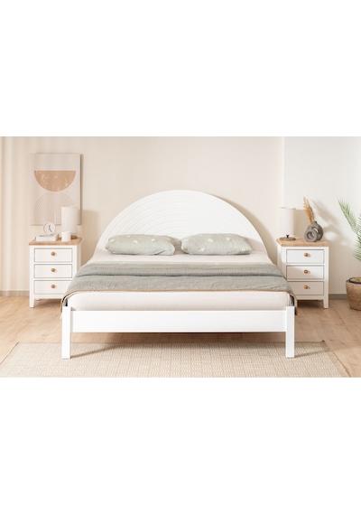 Turtle Modern Karyola Çift Kişilik, Beyaz