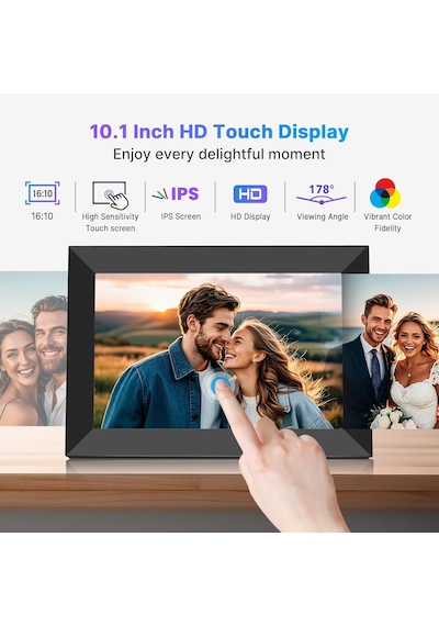 Uhale 32 Gb Depolama 10.1 İnç Dijital Fotoğraf Çerçevesi, Elektronik Wifi, Sd Kart Yuvası, Bilgisayar Ips Dokunmati Diğer