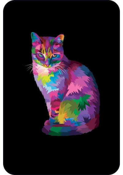 Siyah Kedi Desenli Banyo Halısı Klozet Paspas Seti Bs257n11