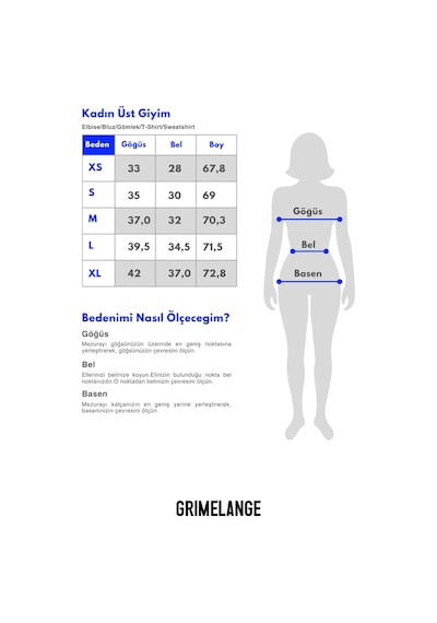 Grımelange Kalanı Kadın Uzun Kollu V Yaka Patlı Düğmeli Siyah Body Siyah