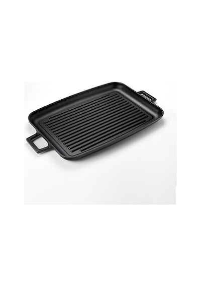 Tr Döküm Grill Tepsi, Izgara Yüzeyli, Metal Kulplu, 31x42cm Diğer