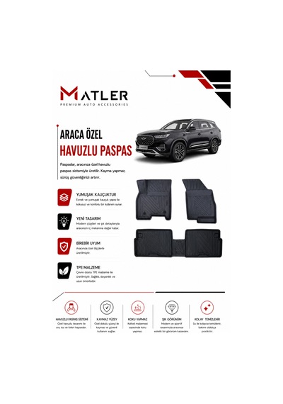 Chery Tiggo 8 Pro 2026 Model 4d Ekstra Havuzlu Paspas