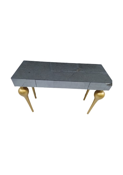 Dresuar Tombul Ayak Model Kayın Torna Mdf Tabla Parlak Gold Boya (377599327) Altın
