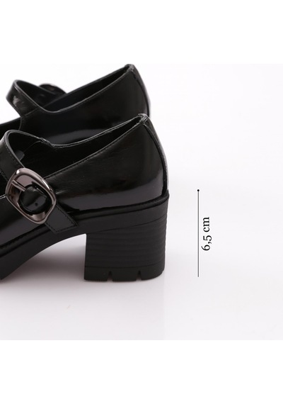 Dgn 036 Kadın Loafer Ayakkabı Siyah Rugan