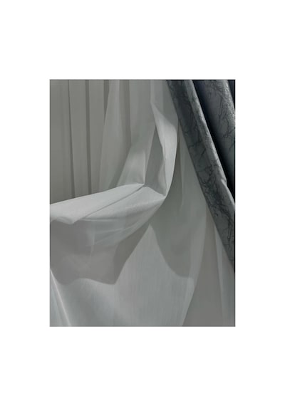 Tül Perde Kalın Simli Bambu Tülümüz 1/3 Sık Pile Kırışmaz Ütü İstemez Boru Pile Kırık Beyaz