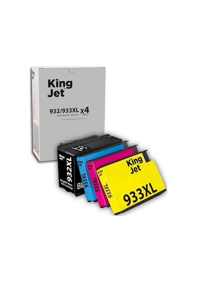 Kingjet Hp Officejet Pro 6100 Uyumlu Yüksek Kapasiteli 4 Renk Takım Çipli Uyumlu Kartuş