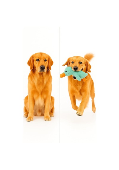 Köpek Oyuncağı Ördek Şekilli Peluş Sesli Ve Hışırtılı Dayanıklı Çiğneme Ve Isırma Oyuncağı Anti Stres Yumuşak Peluş Köpek Eğitim Ve Oyun Oyuncağı Yeşil